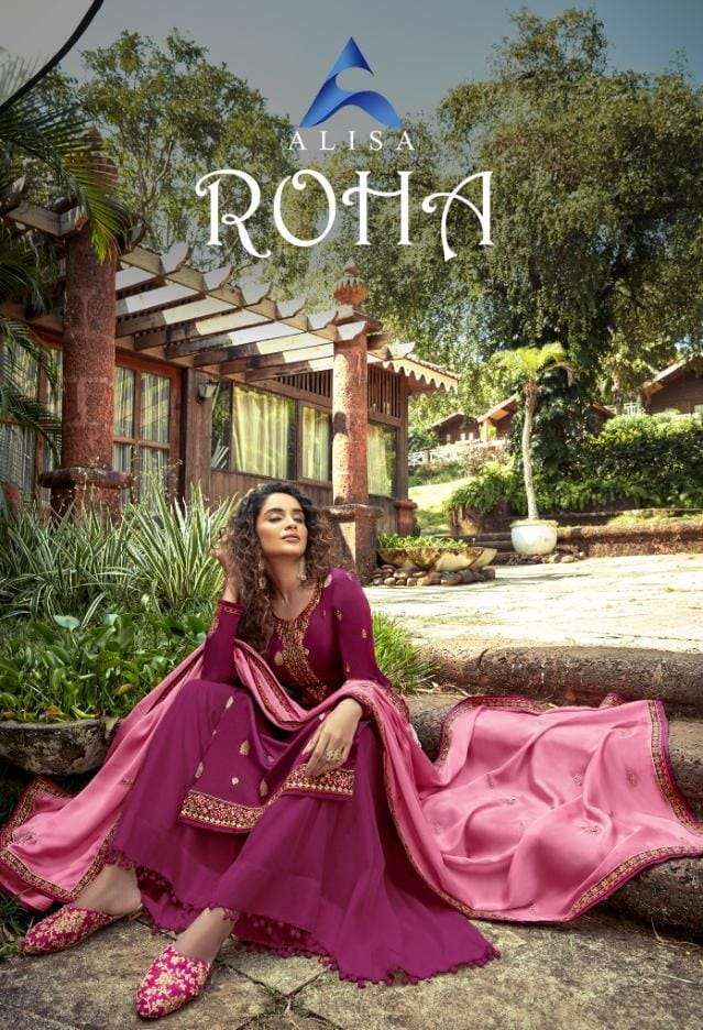 Alisa Present Roha Silk Jacquard Designer Long Salwar Kameez