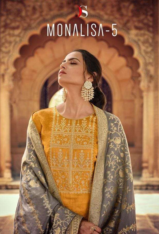 Deepsy Monalisa Vol-5 Series 5001-5006 Silk Embroidery Suit