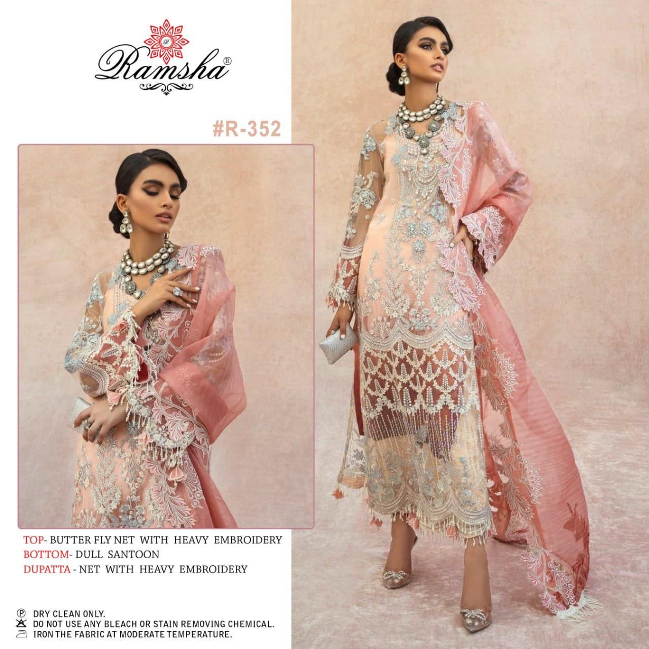 Ramsha Vol-22 R-351-r-354 Designer Georgette Net Suit