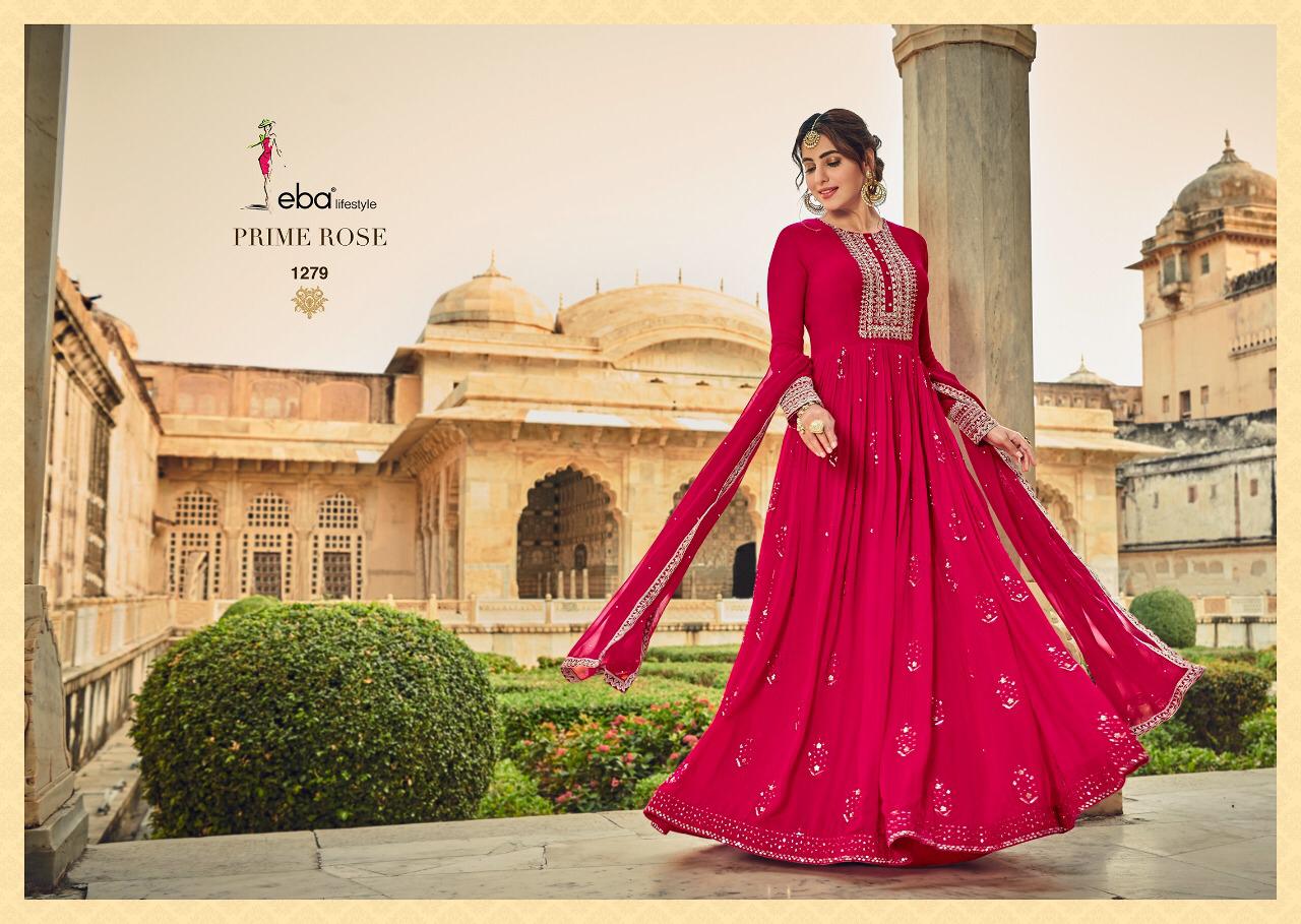 Eba Lifestyle Prime Rose-2 Designer Pure Georgette Suit