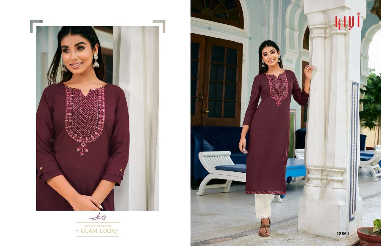 Kivi Vol 3 By Kalaroop Rayon Daily Wear Fancy Kurti