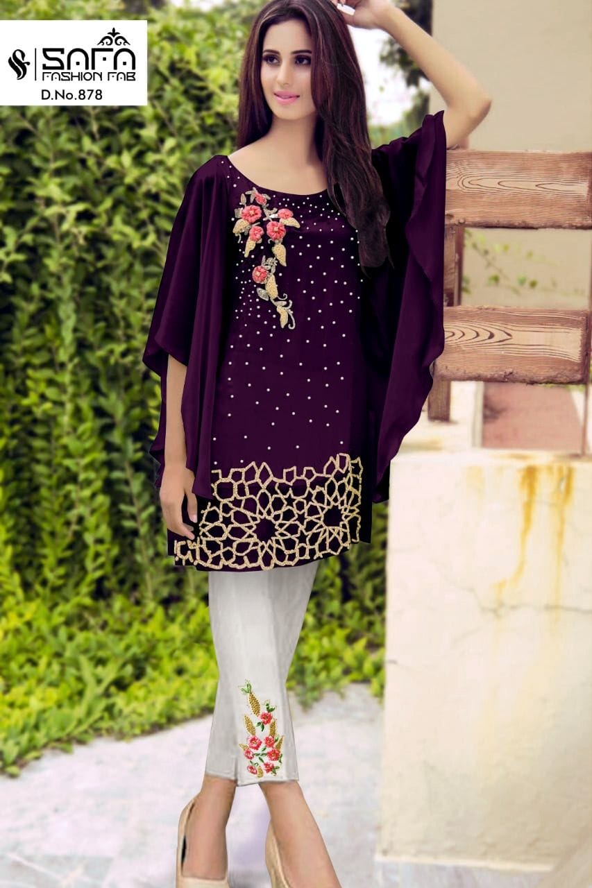 Safa Fashion Fab Sf-878 Designer Pure Georgette Kurti