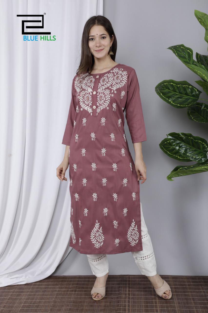 Blue Hills Noor Designer Heavy Silk Slub Kurti