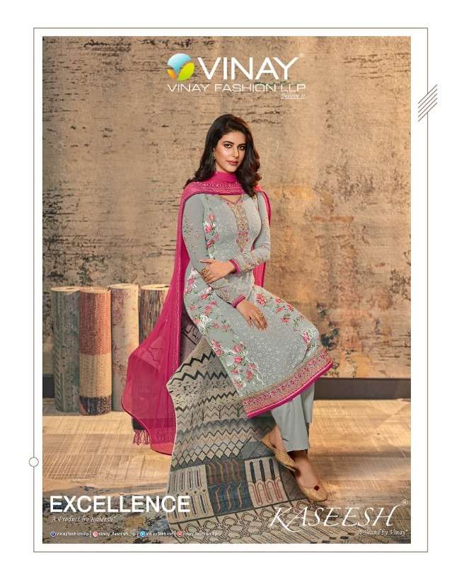 Excellence By Vinay Designer Brasso Schiffli Stylish Salwar Kameez