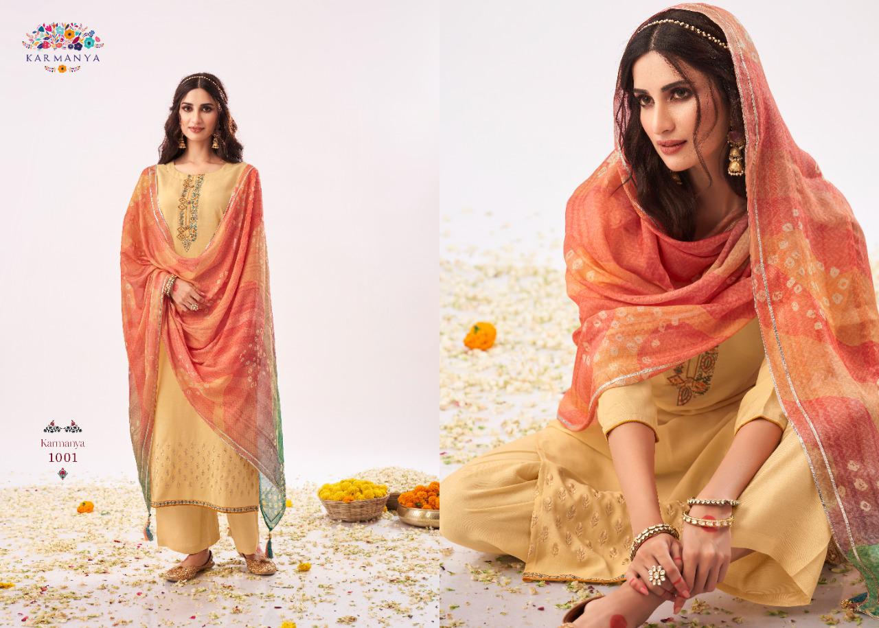 Karmanya Designer Pure Viscose Suit