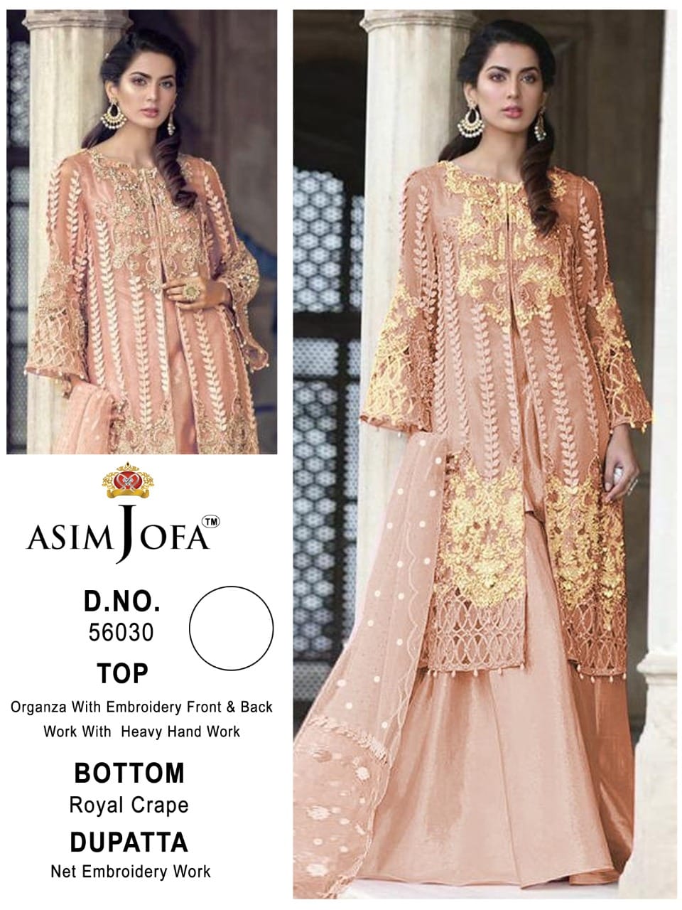 Asim Jofa D-56030 Designer Organza Suit