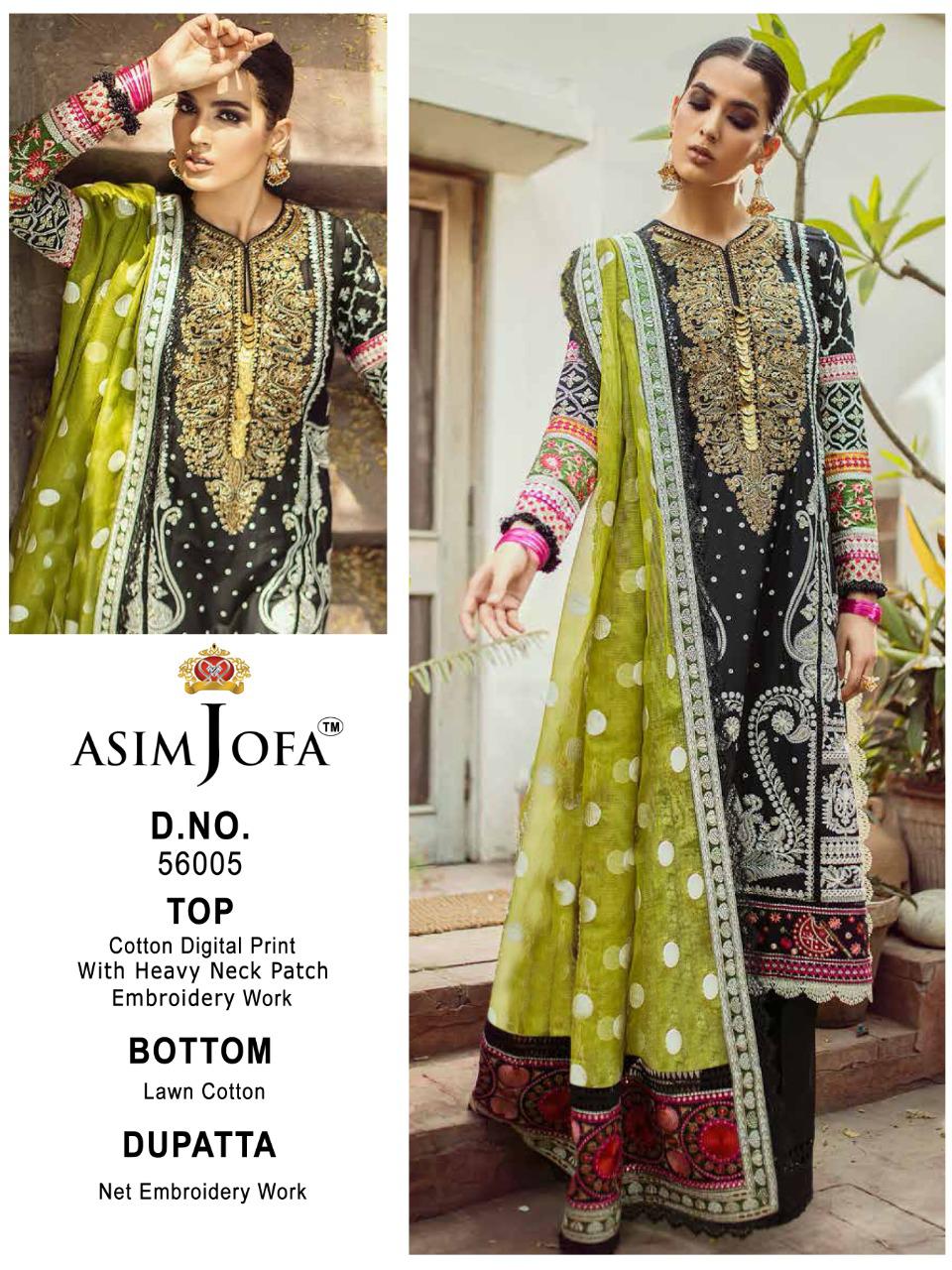 Asim Jofa Jf-56005 Designer Pure Cotton Suit