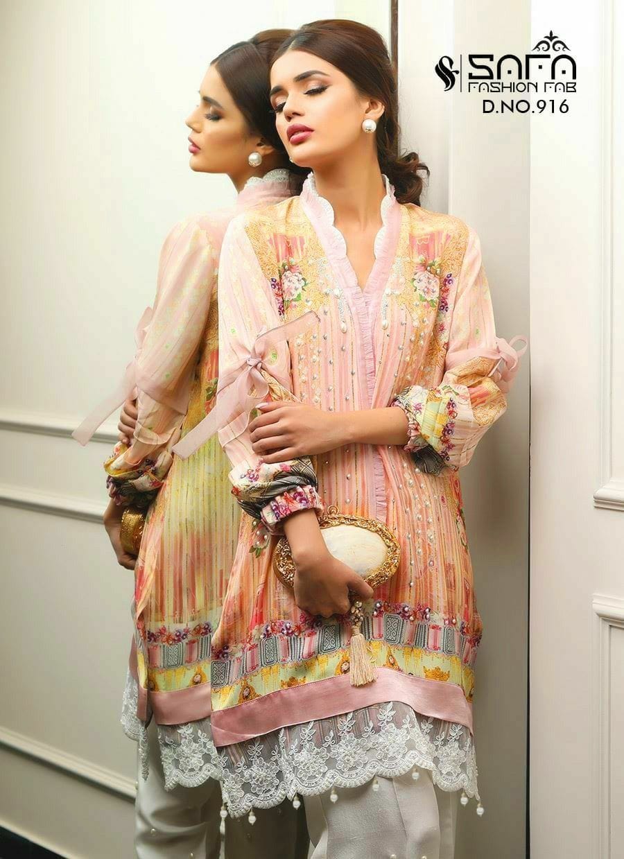 Safa Fashion Sf-916 Designer Pure Muslin Tunic