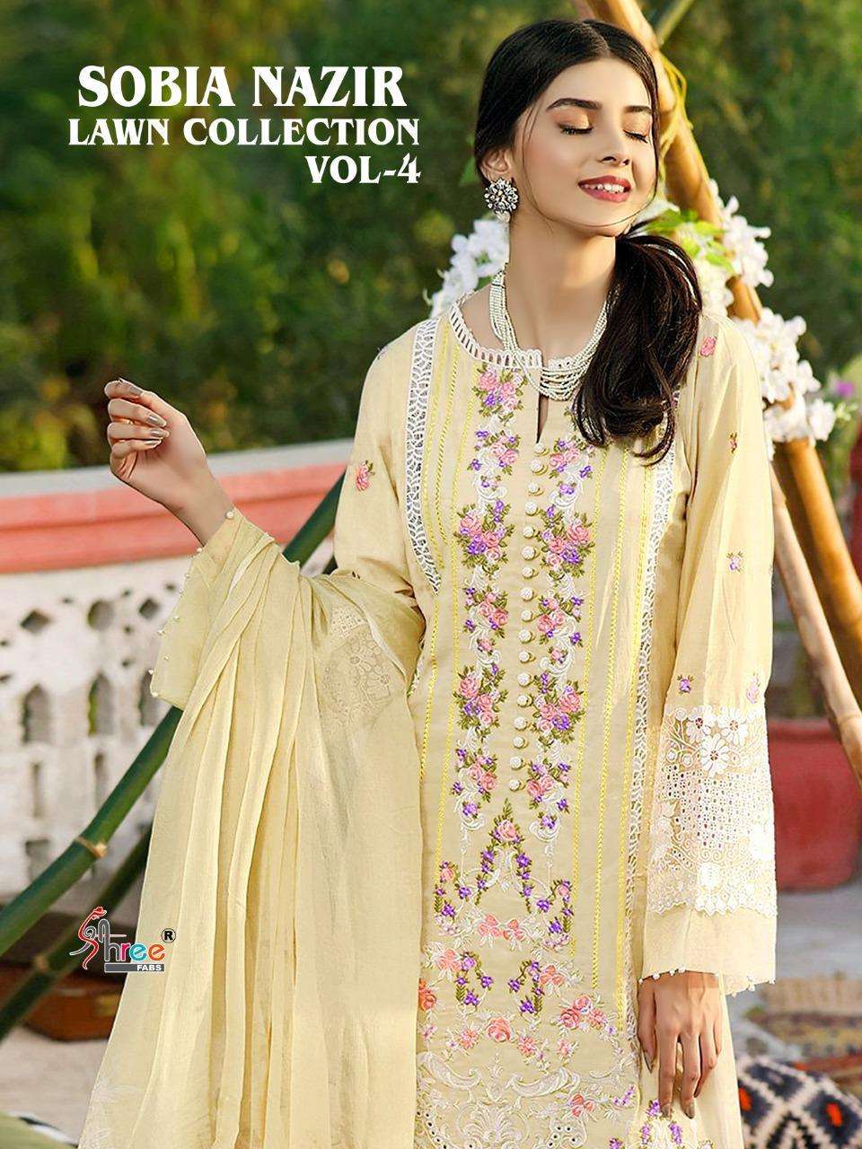 Shree Fabs Sobia Nazir Lawn Vol 4 Cotton Lawn Pakistani Suits