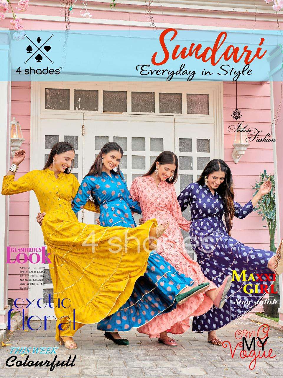 4 Shades Sundari By Blue Hills Party Wear Long Gown Supplier