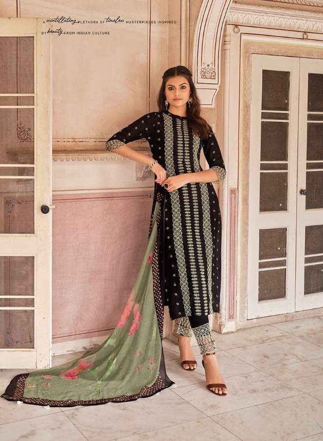 Zarokha By Jay Vijay Cotton Silk Embroidery Designer Salwar Kameez