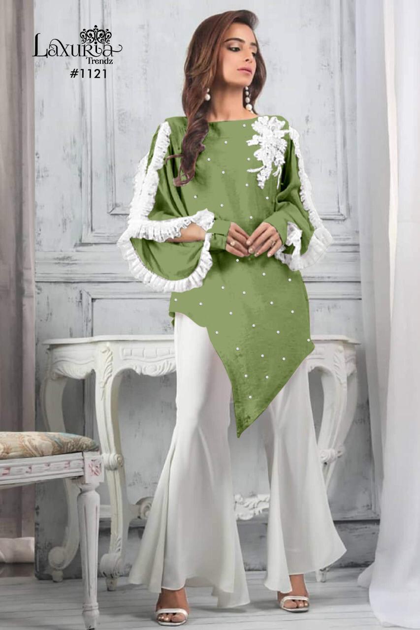 Laxuria Trendz 1121 Designer Heavy Faux Georgette Tunic