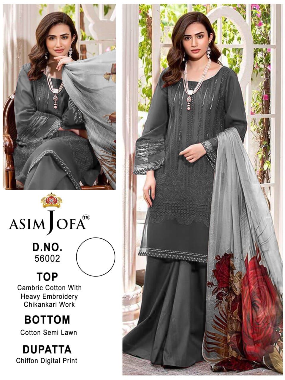Asim Jofa 56002 Designer Cambric Cotton Suit