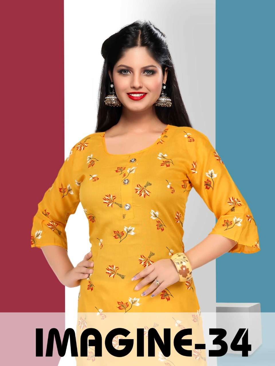 Picture 34 By Trendy Heavy Rayon Printed Kurti Catlog