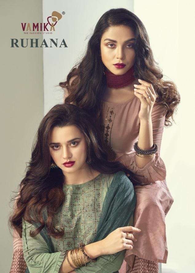 Ruhana By Vamika Viscose Silk Readymade Fancy Suits