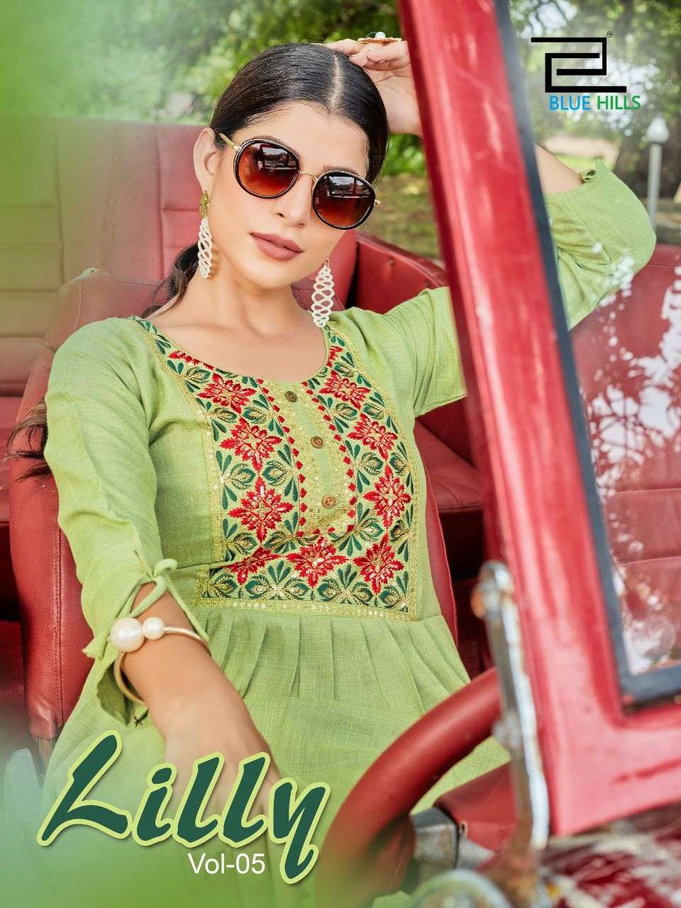 Blue Hills Lilly Vol-5 Series 501-508 Rayon Embroidery Kurti