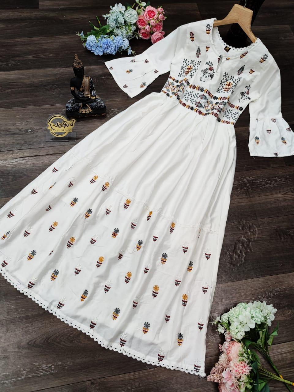 X-lady Designer Premium Rayon Cotton Gown