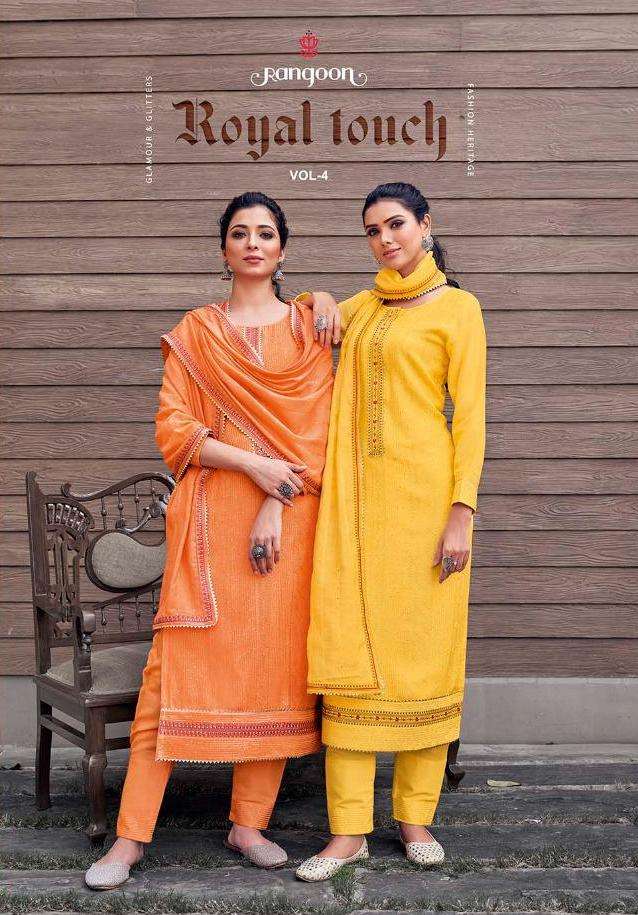 Rangoon Royal Touch Vol 4 Readymade Muslin Designer Fancy Suits