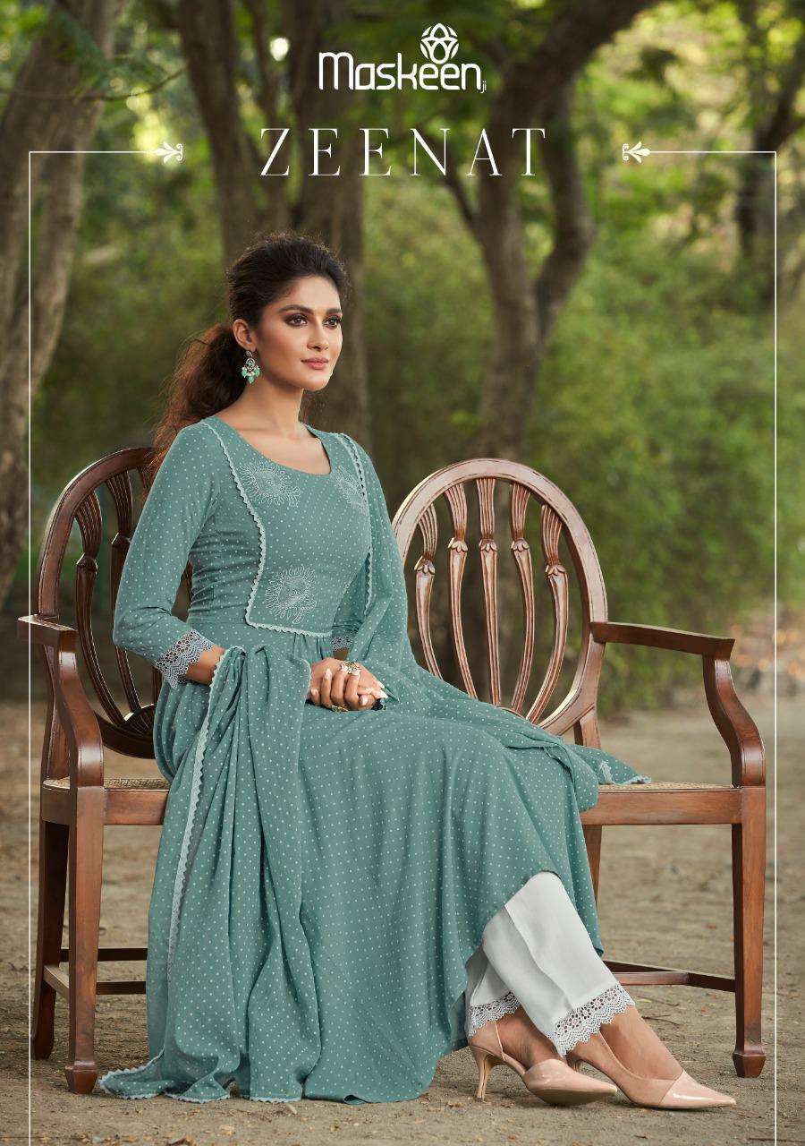 Maskeen Zeenat Pure Rayon Exclusive Readymade Top Bottom With Dupatta