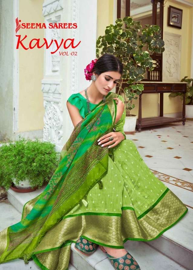 Seema Kavya Vol-2 Series 1001-1008 Linen Printed Sarees