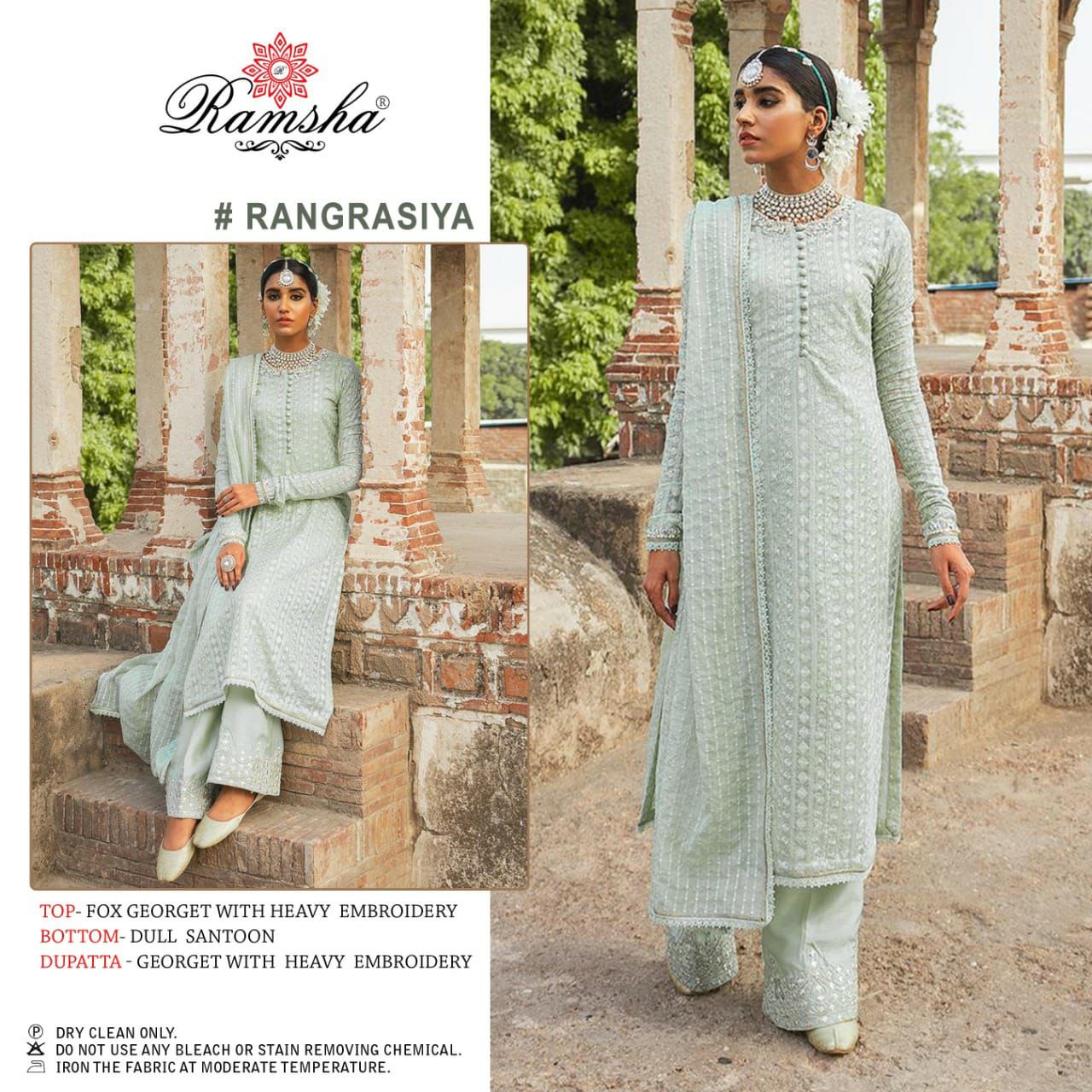 Ramsha Rangrasiya Designer Georgette Suit