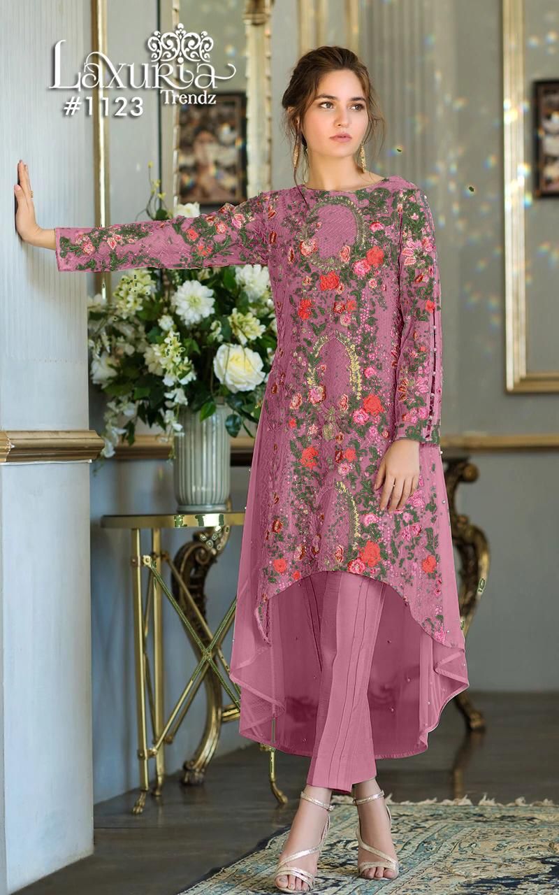 Laxuria Trendz 1123 Designer Pure Georgette Tunic