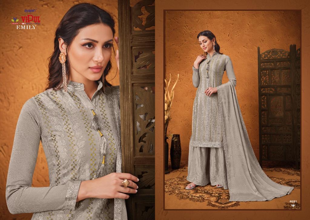 Vipul Dect-63 Designer Chinon Sequence Suit