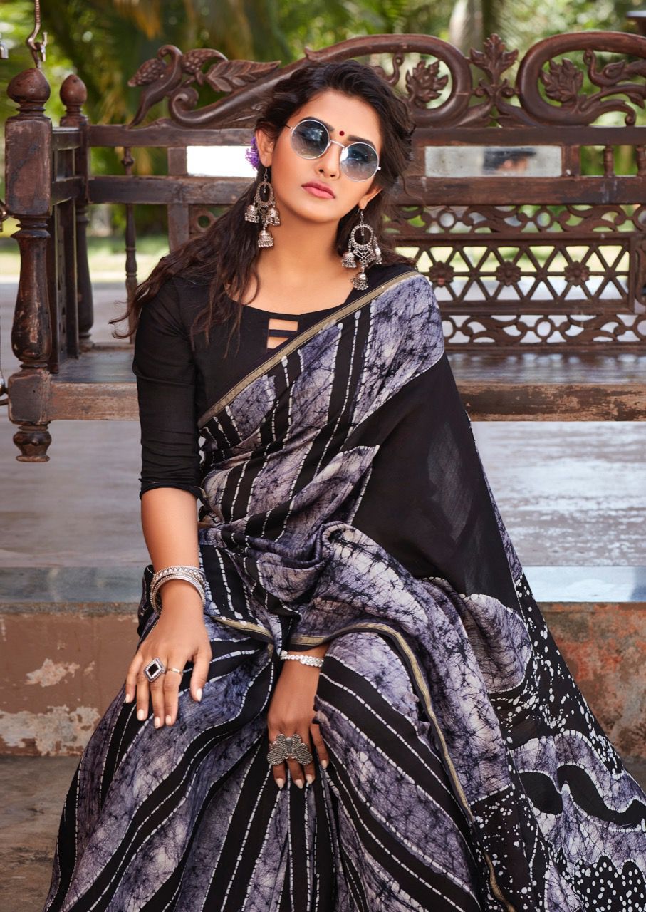 Bt-11 Designer Mul Mul Soft Cotton Saree