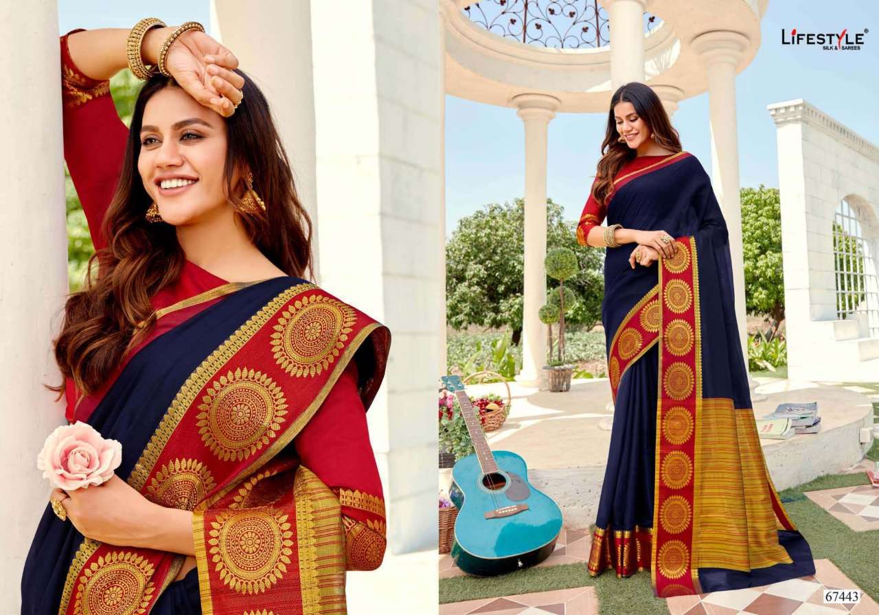 Lifestyle Kadi Silk Vol 23 Chanderi Designer Fancy Sarees