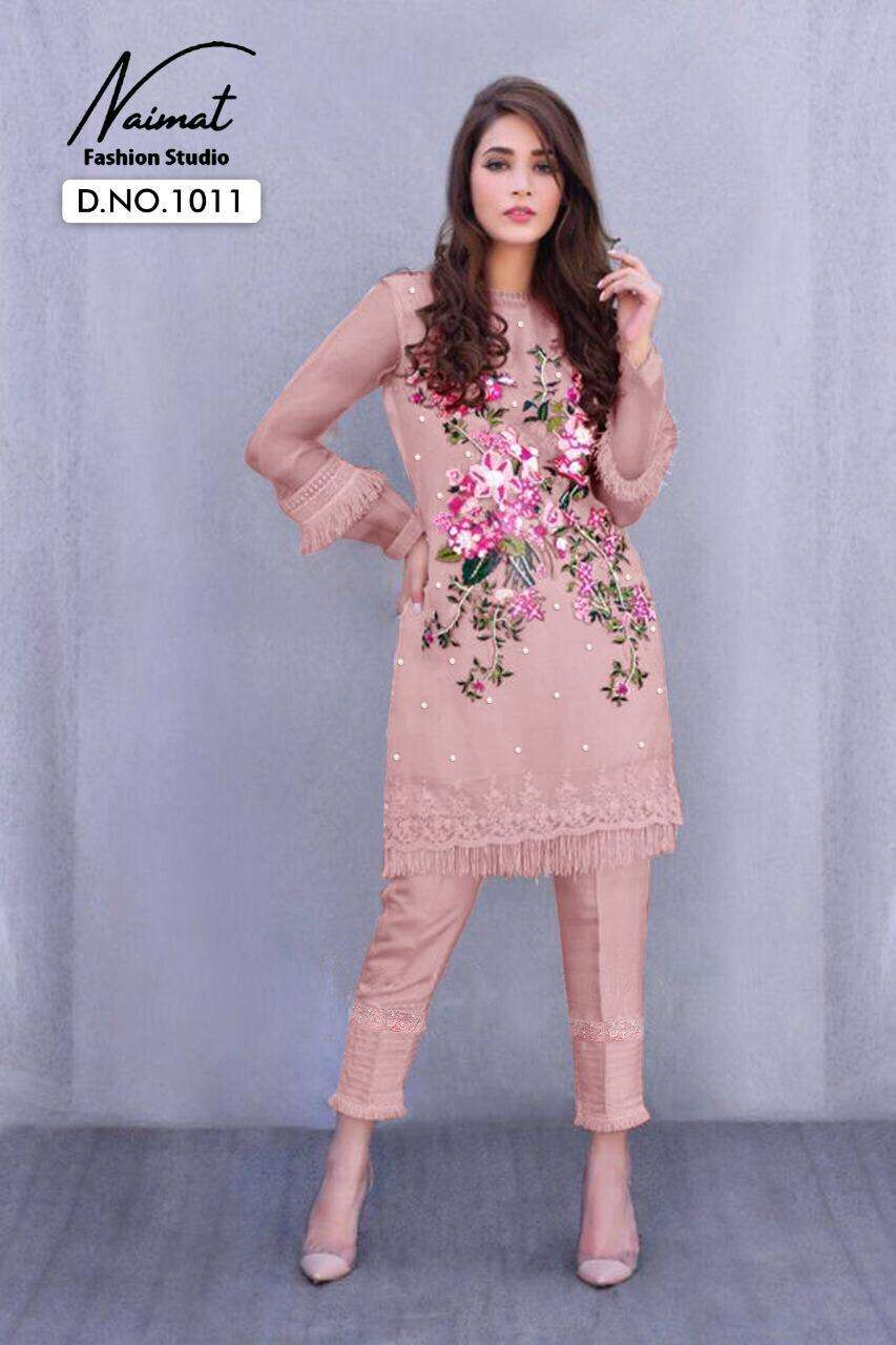Naimat Nfs 1011 Exclusive Designer Tunic With Cotton Satin Pant Collection