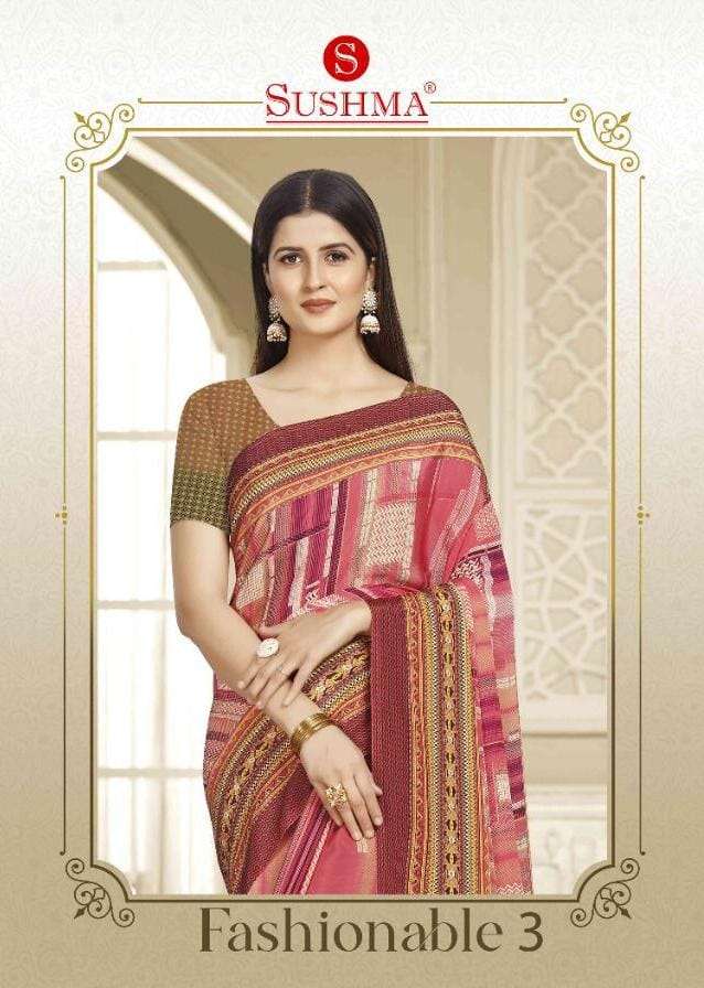 Sushma Fashionable Vol-3 Series 10402 Crape Printed Saree