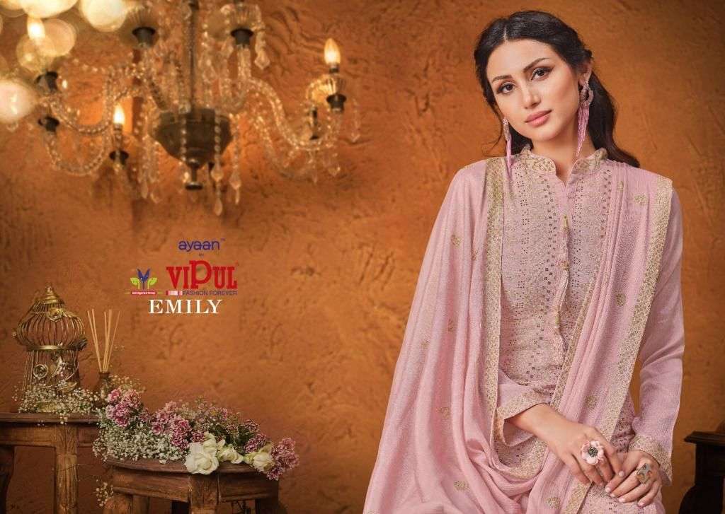 Emily By Vipul Exclusive Chinon Fancy Indian Salwar Kameez