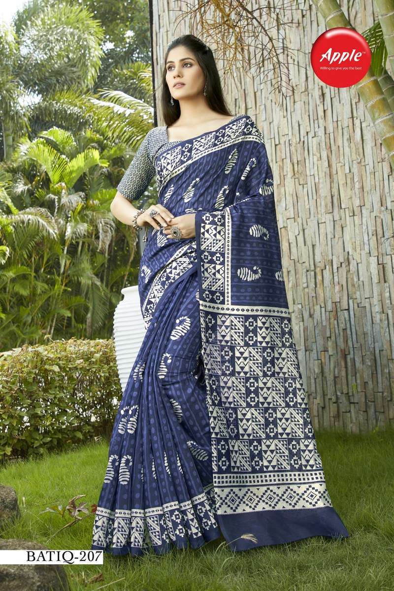 APPLE BATIQ VOL 2 CHANDERI COTTON DIGITAL PRINTED SAREE