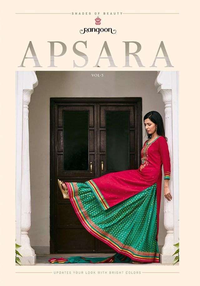 APSARA VOL 5 BY RANGOON RAYON EMBROIDERY READYMADE PARTY WEAR SUITS