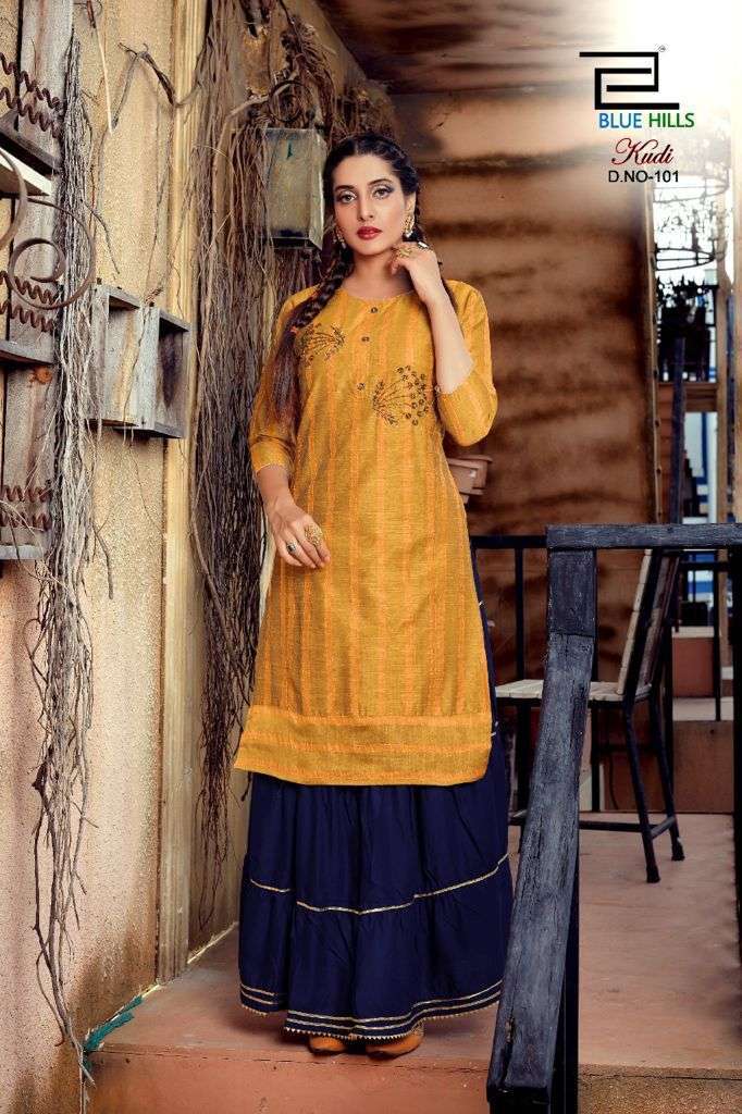 BLUE HILLS KUDI VOL 1 TOP WITH SKIRT PATTERN AUTHORIZED SUPPLIER IN SURAT