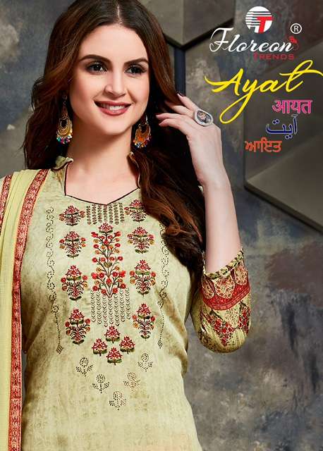 FLOREON TRENDS AYAT HEAVY JAM COTTON SATIN DIGITAL SUIT 