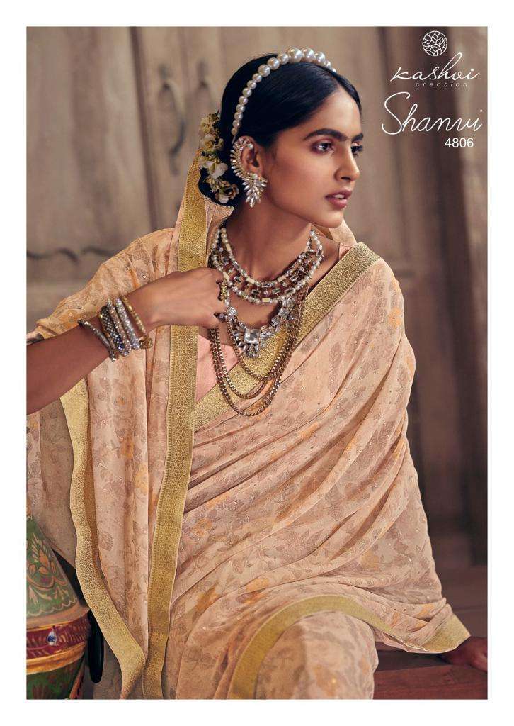 KASHVI CREATION SHANVI GEORGETTE DESIGNER FANCY SAREE