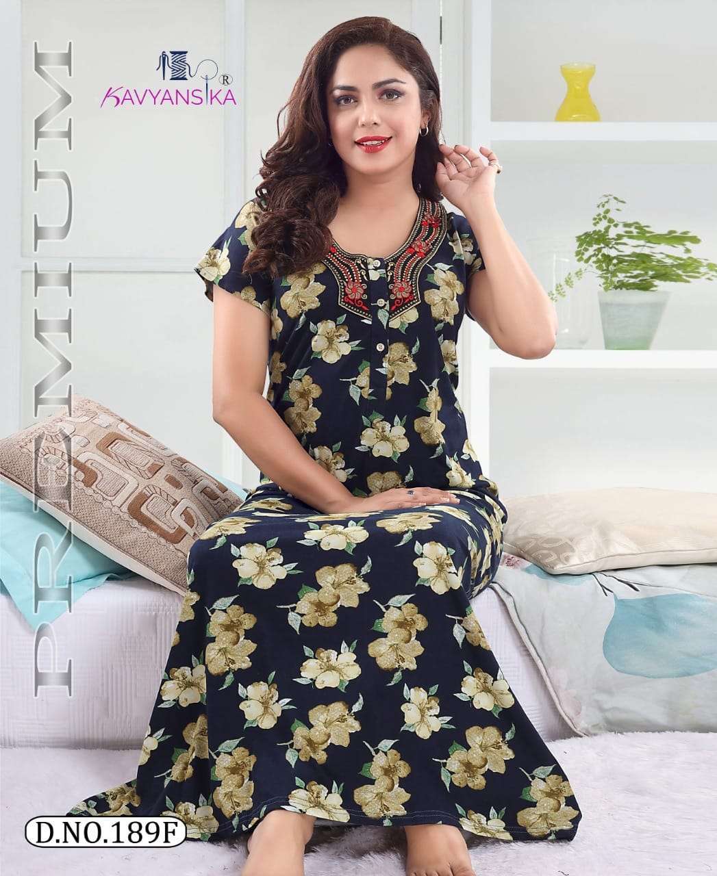 KAVYANSIKA 189 COTTON HOSIERY WOMEN LONG NIGHTY COLLECTION