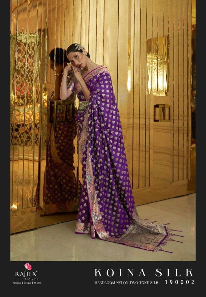 KOINA SILK BY RAJTEX 190001-190006 SERIES SALA SILK NYLON FANCY SAREE