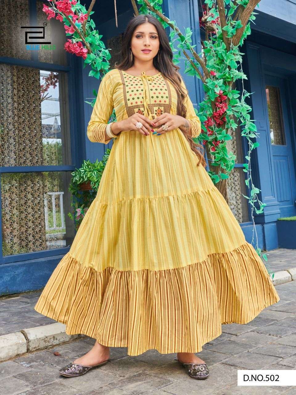 LIVIK VOL 5 BY BLUE HILLS COTTON CAMBRIC LONG PARTY WEAR BIG SIZE GOWN SUPPLIER