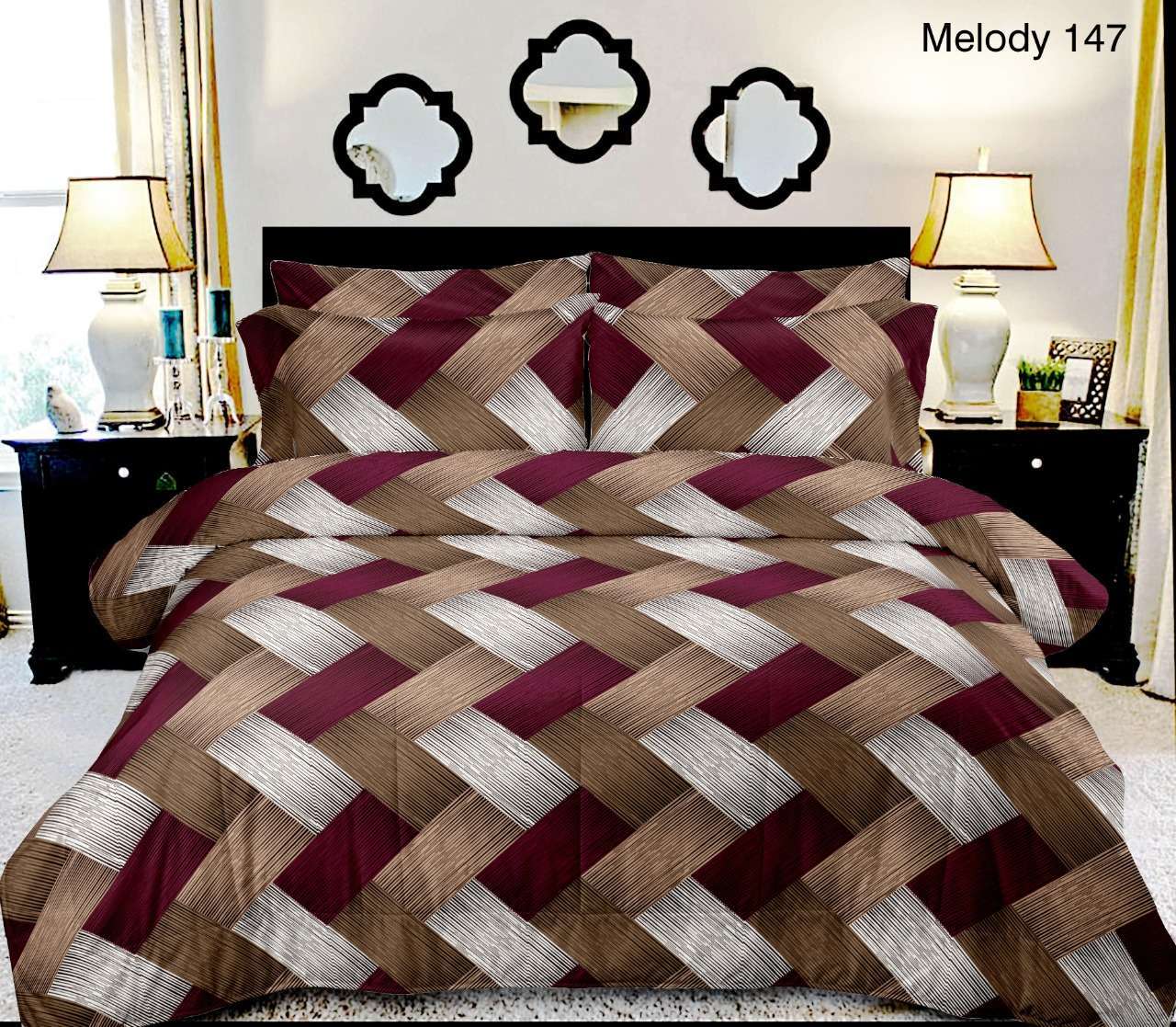 MELODY COTTON DOUBLE BEDSHEETS WITH TWO PILLOW COVER AT BEST RATES