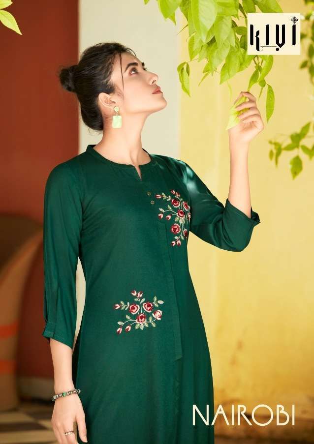 NAIROBI BY KALAROOP RAYON WORK CASUAL WEAR FANCY KURTIS