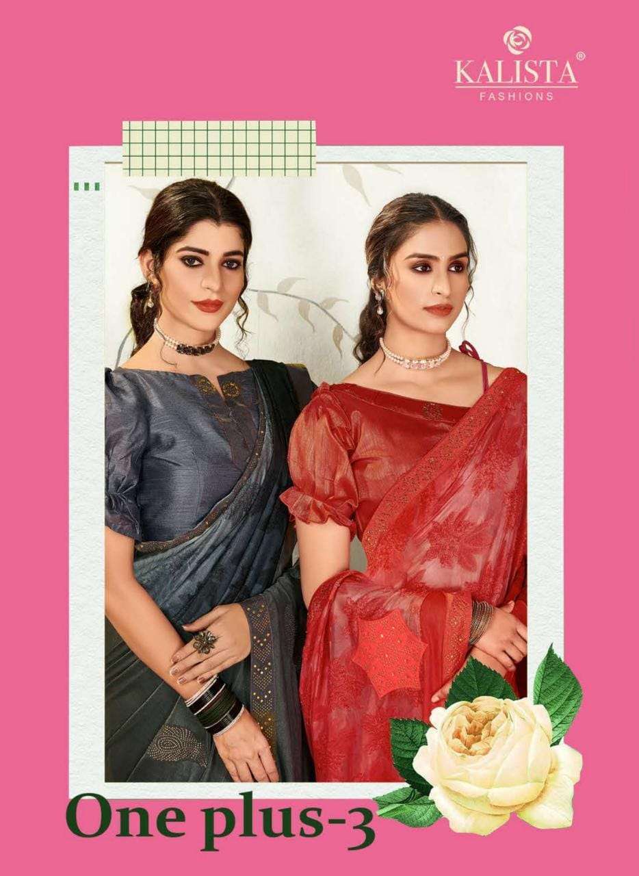 ONE PLUS VOL 3 BY KALISTA PRINTED FANCY ETHNIC WEAR SAREES