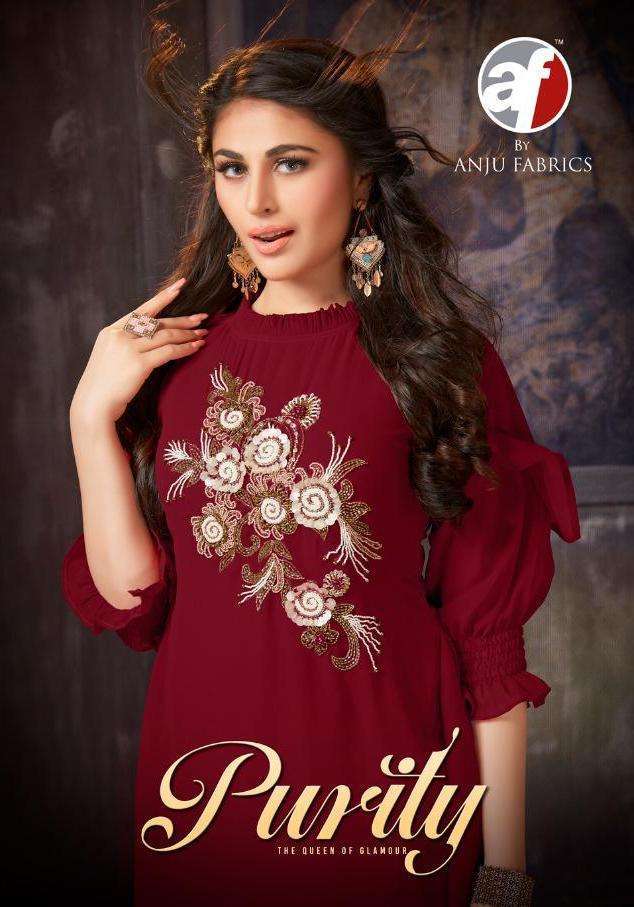 PURITY BY ANJU FAB GEORGETTE KURTI WITH PANT READYMADE COLLECTION