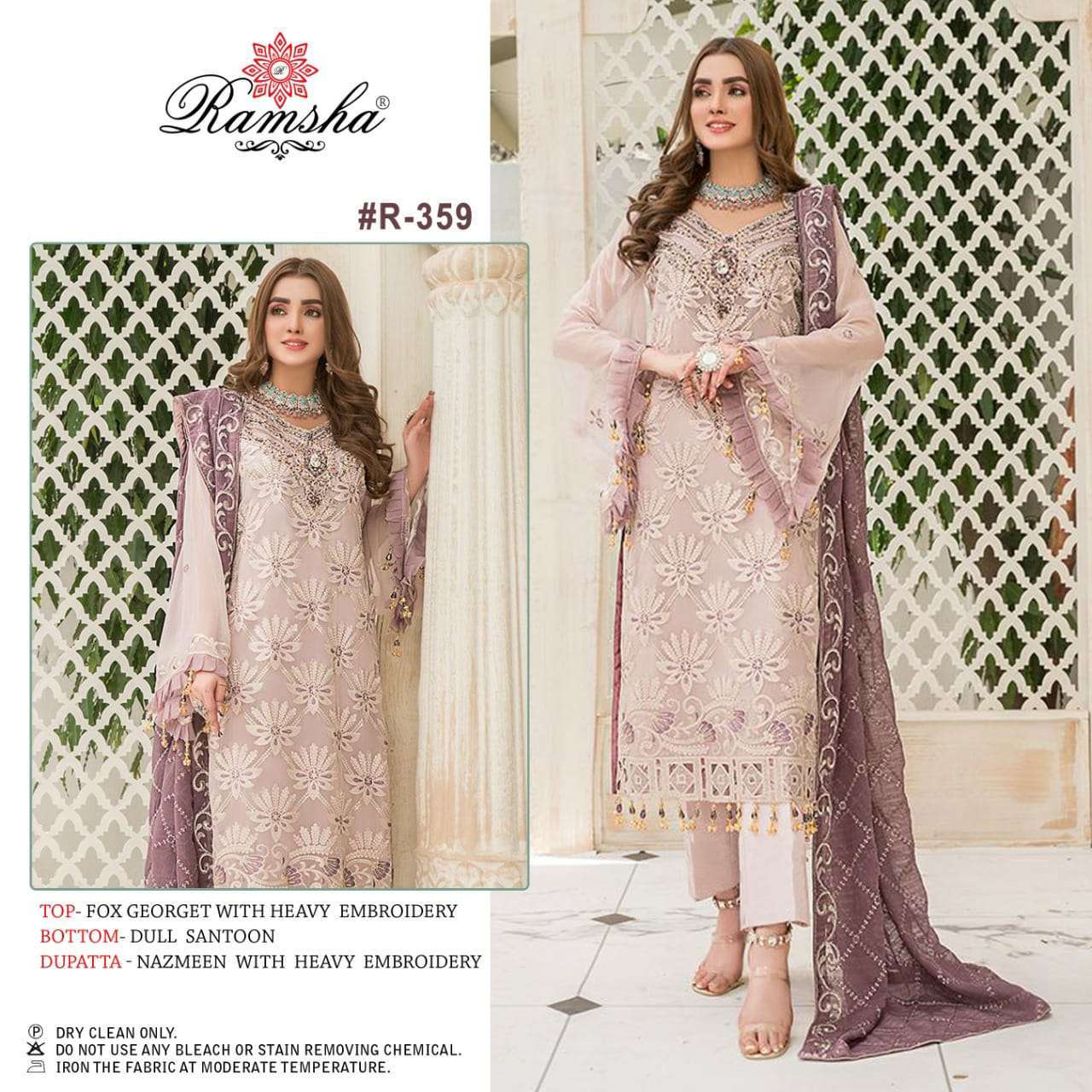 RAMSHA VOL 24 GEORGETTE EMBROIDERY PAKISTANI WEDDING SUITS