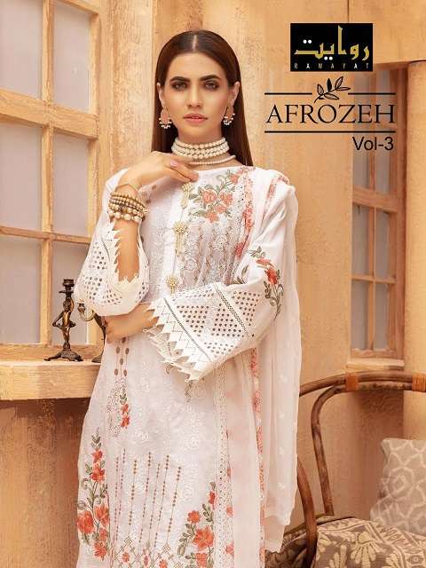 RAWAYAT AFROZEH VOL-3 FAUX GEORGETTE PAKISTANI SUIT