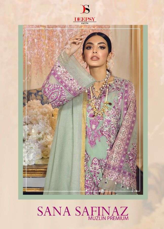 SANA SAFINAZ MUZLIN PREMIUM BY DEEPSY COTTON PAKISTANI WORK SUITS WHOLESALER