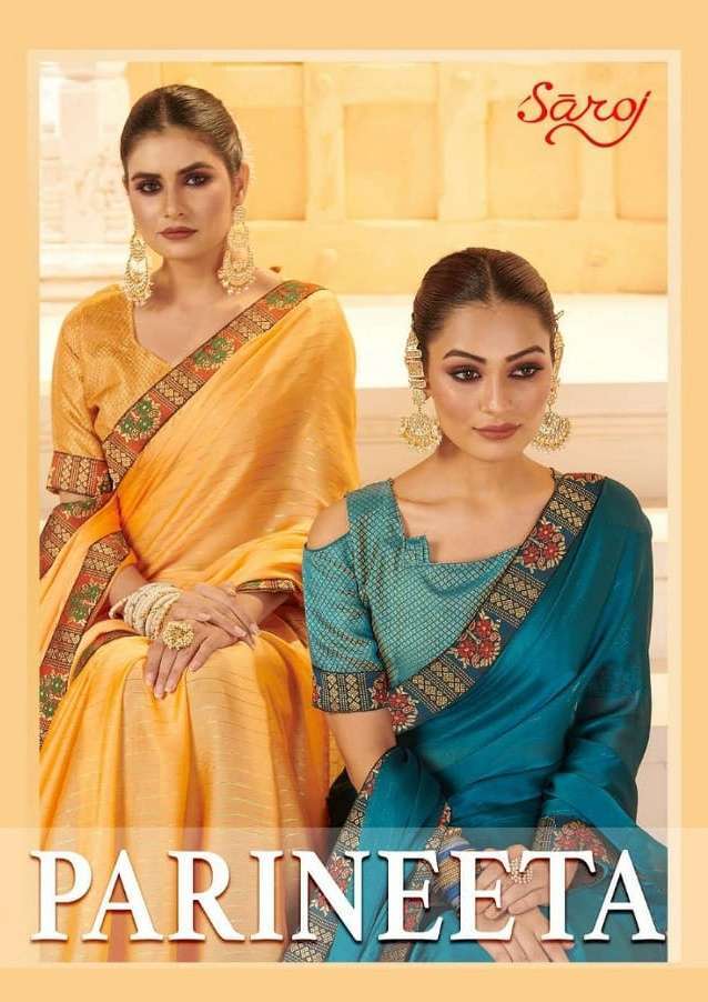 SAROJ PARINEETA GEORGETTE DESIGNER FANCY SAREE