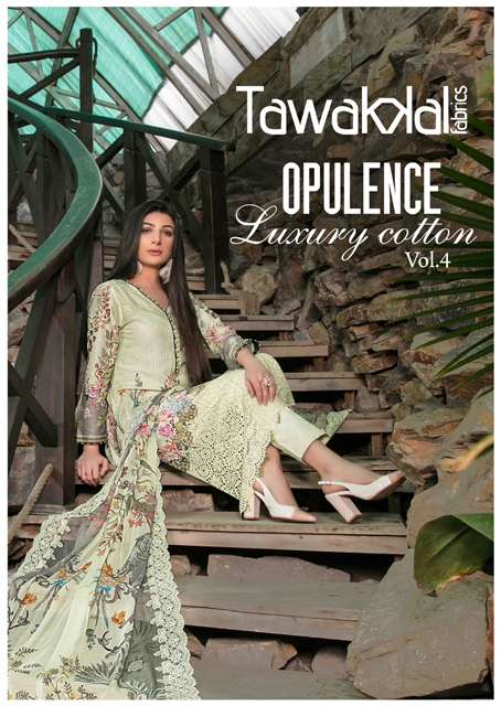 TAWAKKAL OPULENCE LUXURY COTTON VOL-4 COTTON PRINTED SUIT