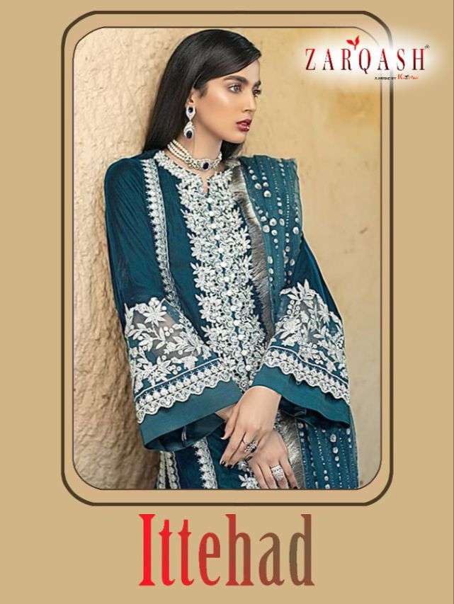 ZARQASH ITTEHAD DN-2015 DESIGNER FAUX GEORGETTE SUIT 